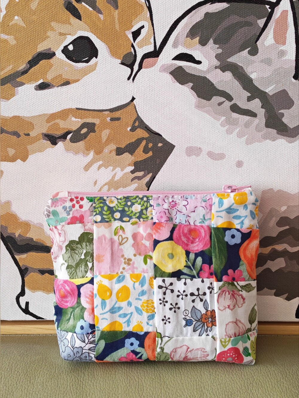 Patchwork Zip Pouch - Picture 3 of 5